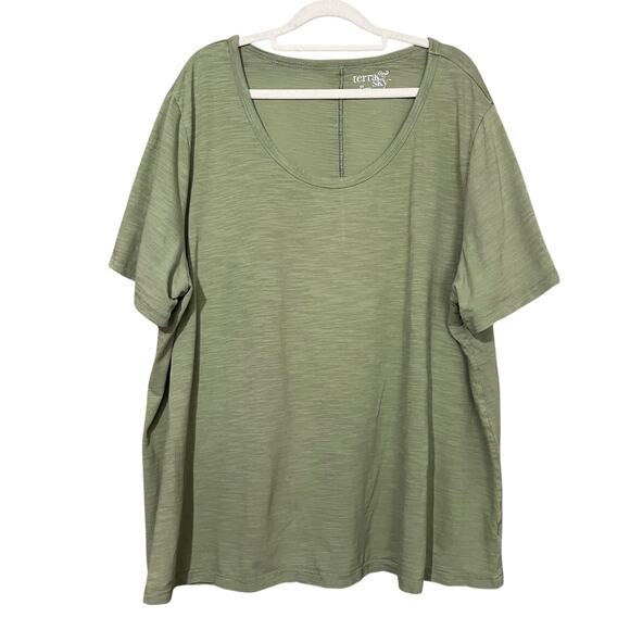 Women’s Top Lot of 2 Black Long Sleeve Green Short Sleeve Casual Comfort Staple - Picture 2 of 11